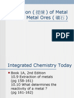 Extraction (提煉) of Metal s from Metal Ores (礦石)