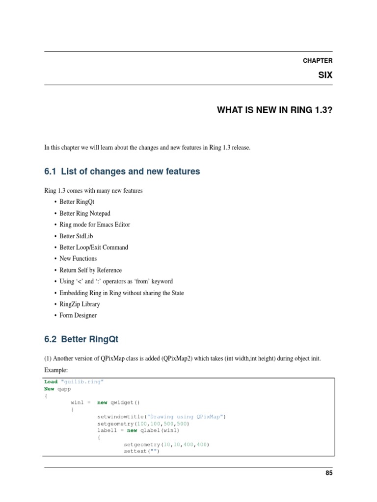 New Features in Ring 1.3 Release | PDF | Computer Engineering ...