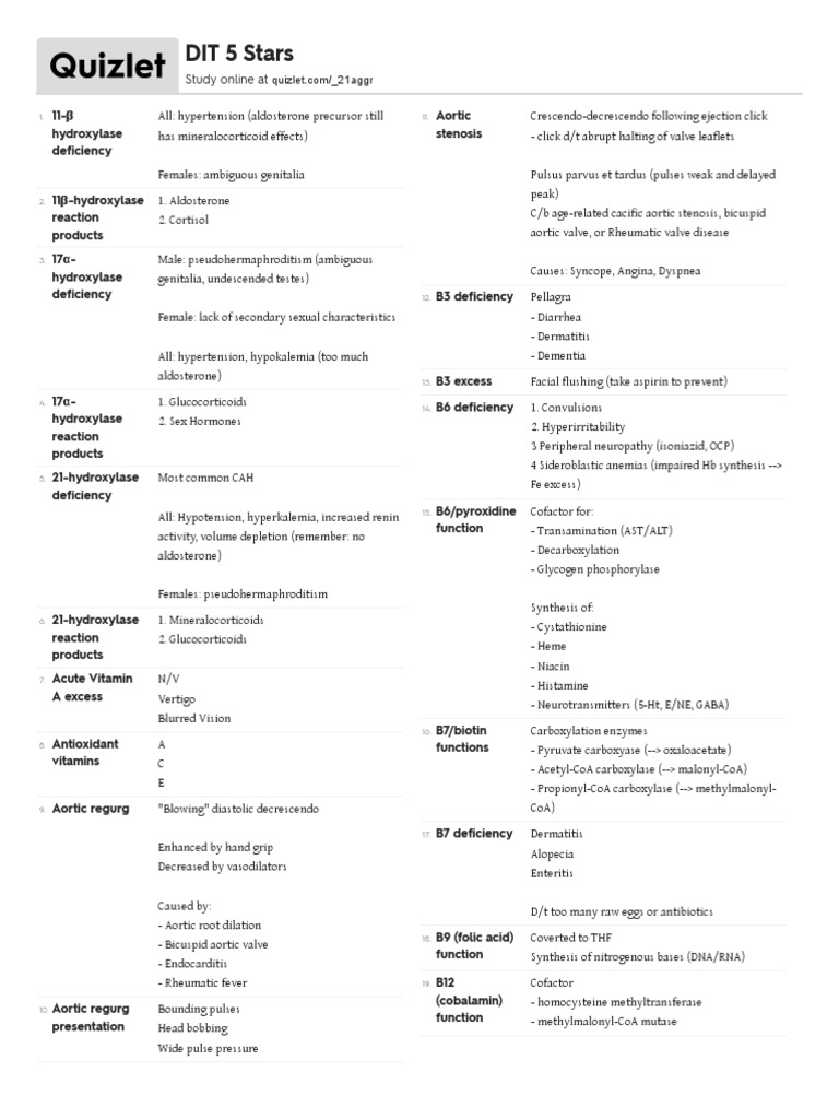 Quizlet26 Clinical Medicine Diseases And Disorders