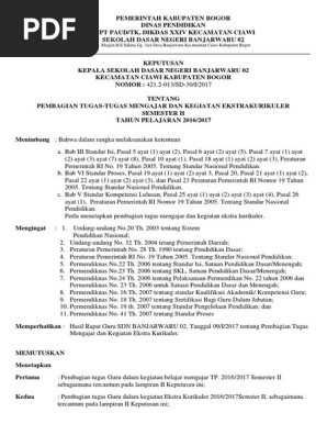 Sk Jadwal Pelajaran Pdf