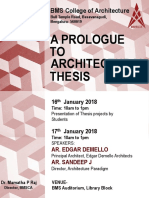 Architectural Thesis-A Prologue