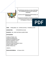 Problemas de topografía y curvas de nivel en agronomía