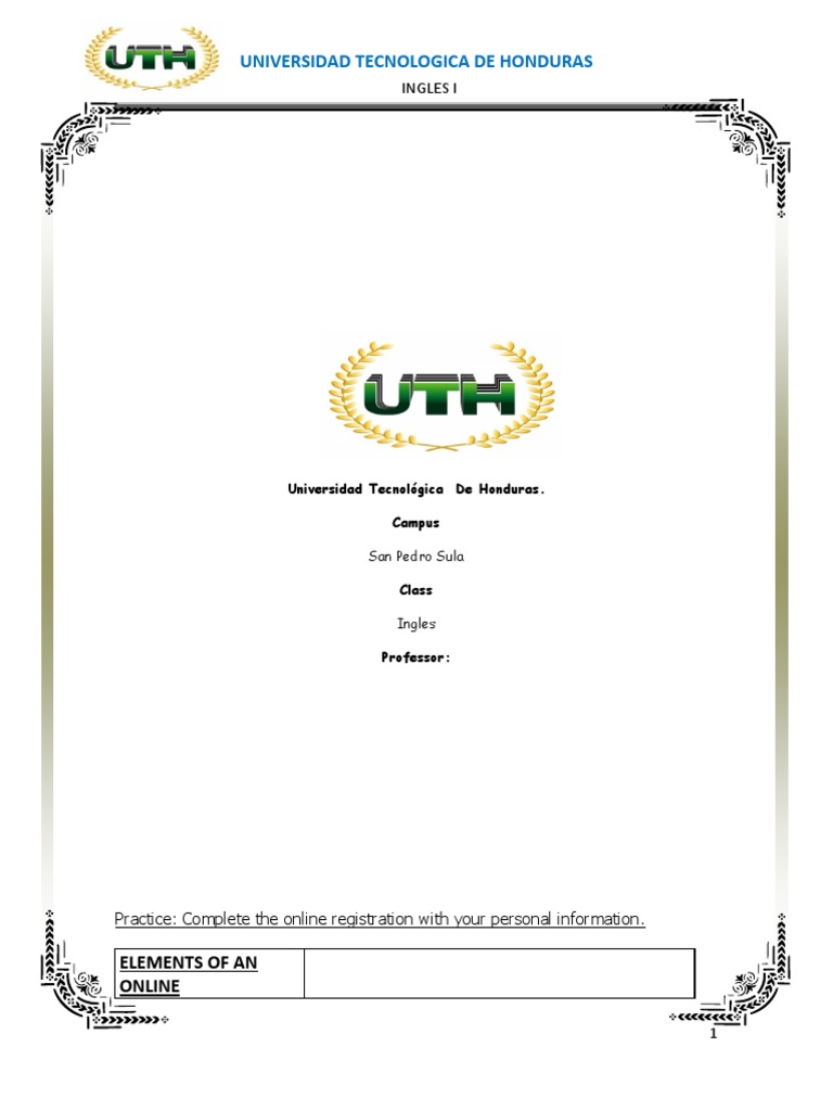UTH San Pedro Sula Online Registration Guide | PDF