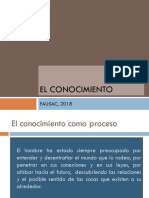 El Conocimientocomo procesoINTEGRADO PDF