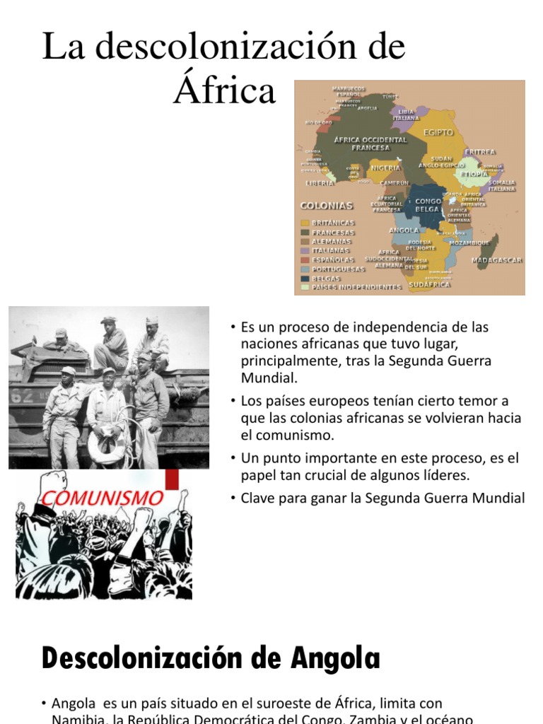 La Descolonización de África Angola Unita