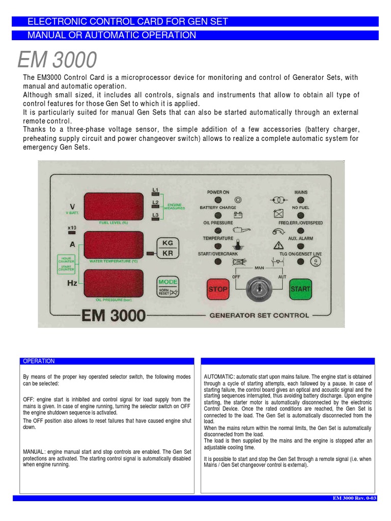 Dc-Em3000 Eng PDF | PDF | Mains Electricity | Switch