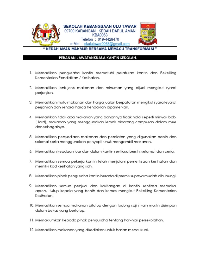 Peranan Unit Kantin Pdf