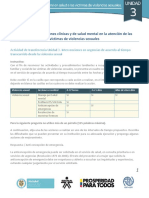 Intervenciones Clínicas y de Salud Mental en La Atención de Las Víctimas de Violencias Sexuales