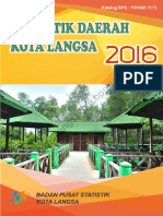 Statistik Daerah Kota Langsa 2016