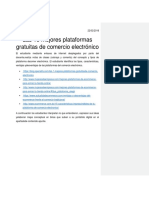 Las 10 Mejores Plataformas Gratuitas de Comercio Electrónico