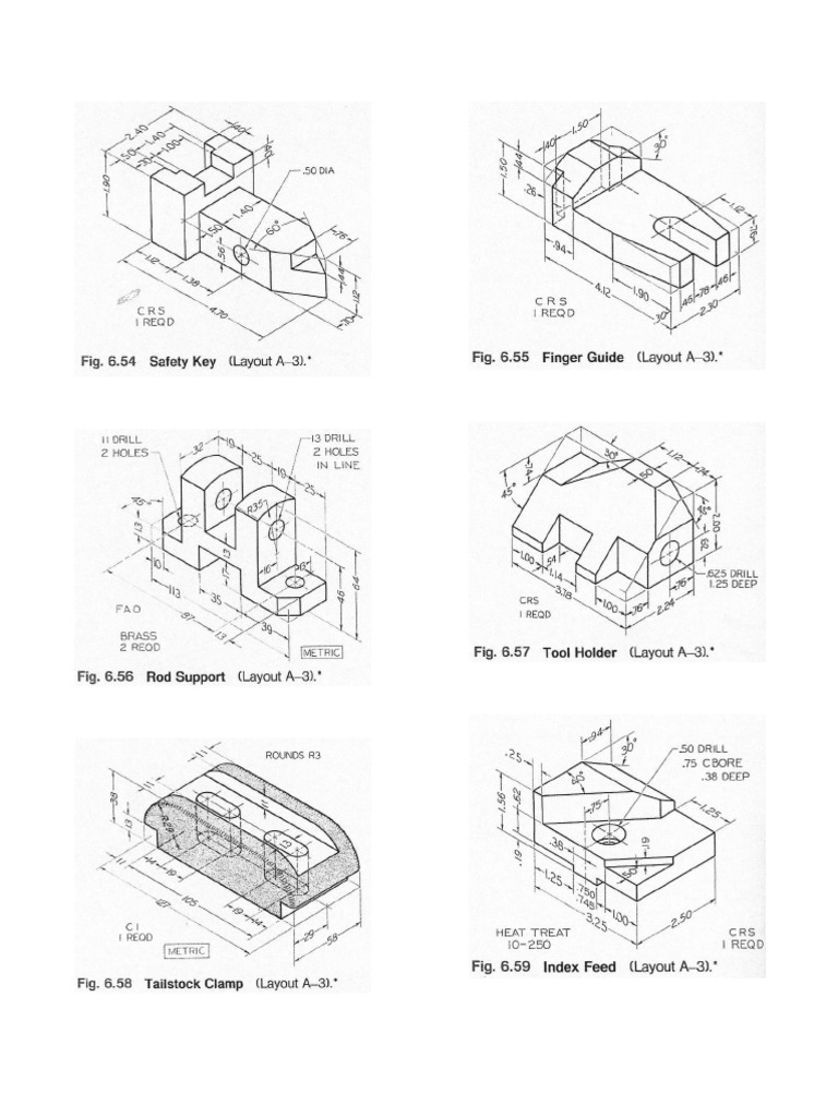 Technical Drawing Exercises PDF | PDF
