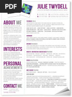 Julie Twydell's CV From Creativepool