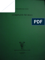 Phillipe de Vitry - Complete Works