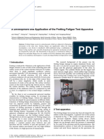 A Development and Application of the Fretting Fatigue Test Apparatus