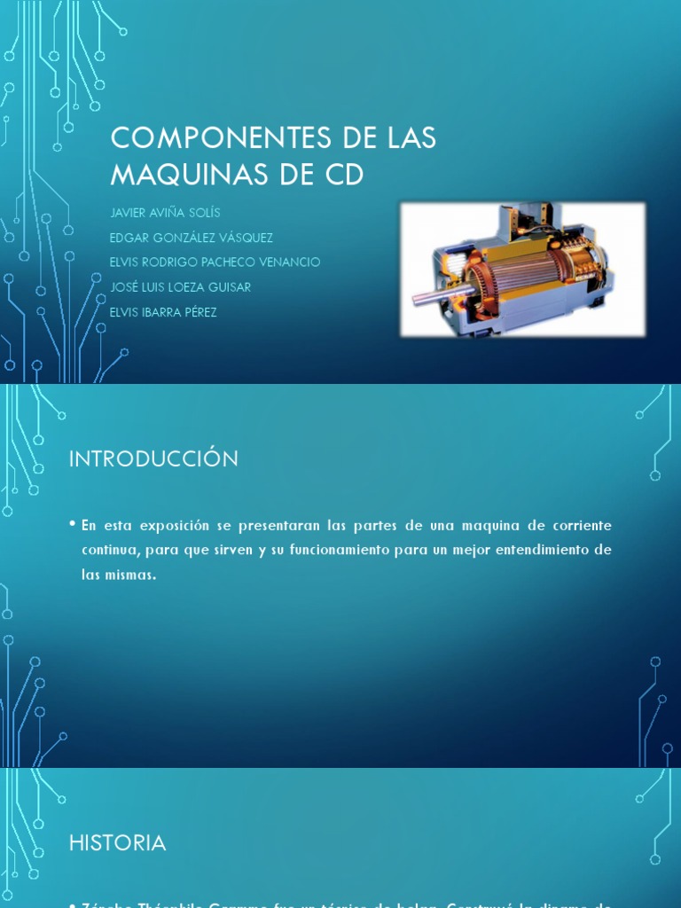 Componentes de Máquinas de CD | PDF | Inductor | Corriente eléctrica