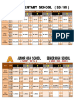 Class Schedule with Subjects, Rooms and Teachers