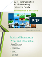 Natural Resources: Vital & Invaluable: Subject: Environmental Studies Lecturer: Eng. Ahmad Fawad Ehsas