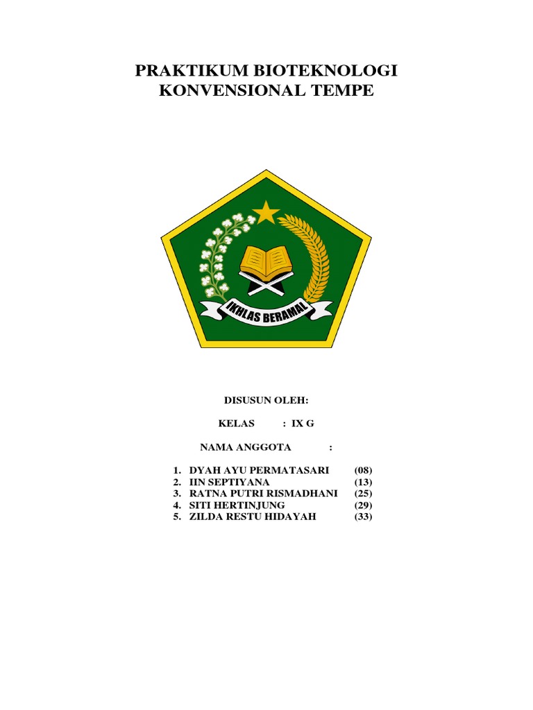 Praktikum Bioteknologi Konvensional Tempe