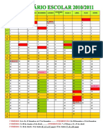 Calendário Escolar 2010-2011