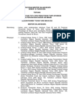 PerMenDagri No. 23 TH 2006 Pedoman Teknis Dan Tata Cara Pengaturan Tarif Air Minum Pada PDAM