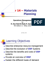 Chapter 14 - : Materials Planning