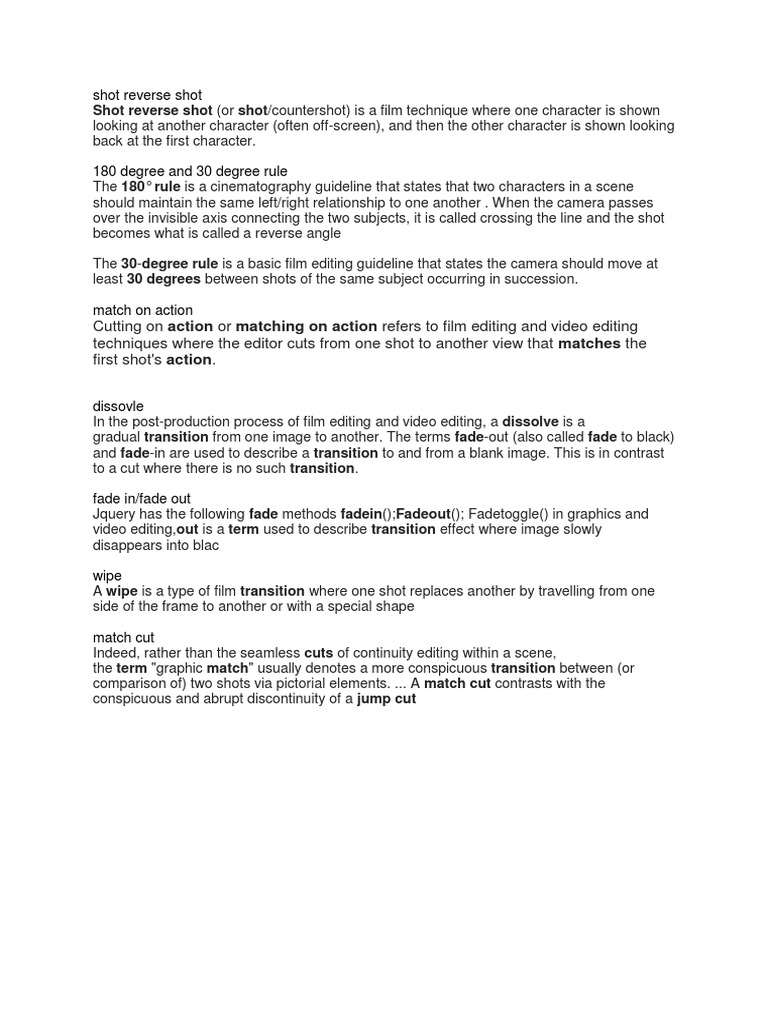 Cutting On Action Or Matching On Action Refers To Film Editing And Video Editing Techniques Where The Editor Cuts From One Shot To Another View That Matches The First Shot S Action