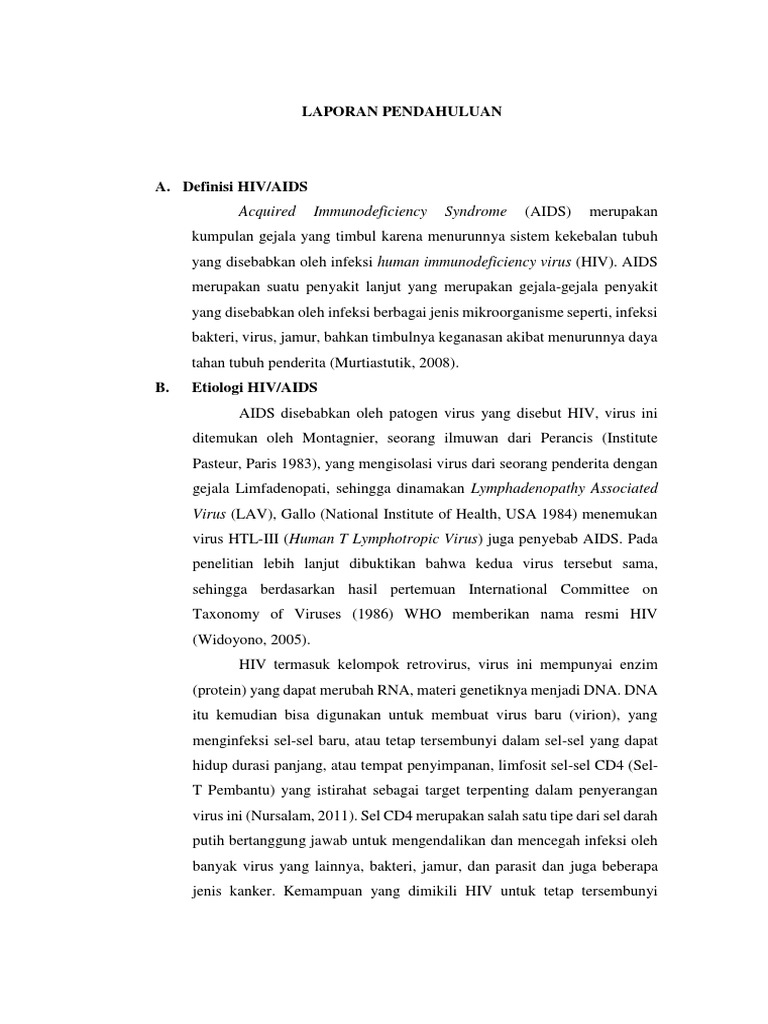 Pemahaman HIV/AIDS: Definisi dan Penularan | PDF
