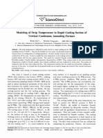 Modeling of Strip Temperature in Rapid Cooling Section of Vertical Continuous Annealing Furnace