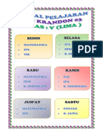 JADWAL PELAJARAN