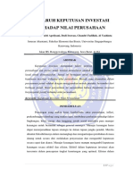 Pengaruh Keputusan Investasi Terhadap Nilai Perusahaan