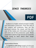 Audience Theories: Passive & Active Models
