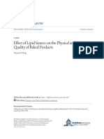 Effect of Lipid Source on the Physical and Sensory Quality of Bakng Products