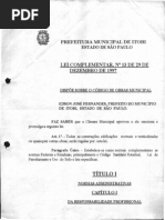 Código de Obras Itobi - SP