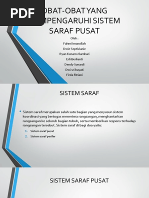 Obat Obat Yang Mempengaruhi Sistem Saraf Pusat Pdf