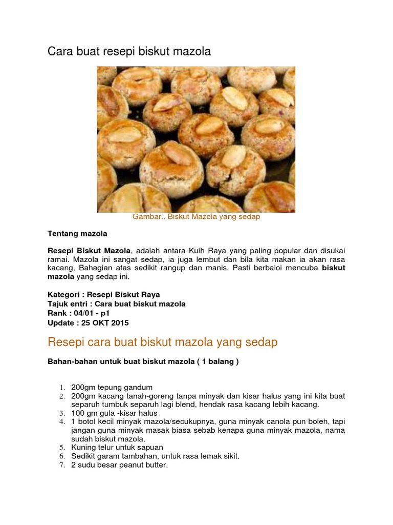 Biskut Mazola Pdf
