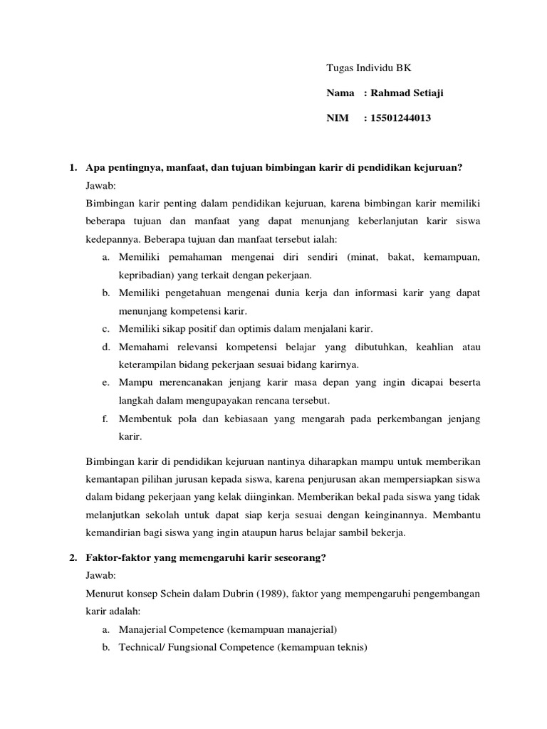 Soal Bimbingan Konseling Pilihan Ganda Guru Paud