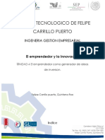 UNIDAD 4 El Emprendedor Como Generador de Ideas de Inversion.