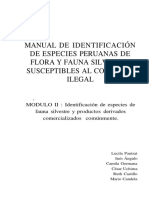 Manual de Identificacion de Especies Peruanas de Flora y Fauna Silvestre Susceptibles Al Comercio Ilegal Modulo II