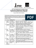 Procurement Notice (Request Expression of Interest) For Individual International Consultan IPDMIP Project