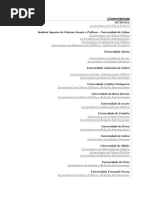 Licenciaturas Mestrados e Doutoramentos de ciencia politica