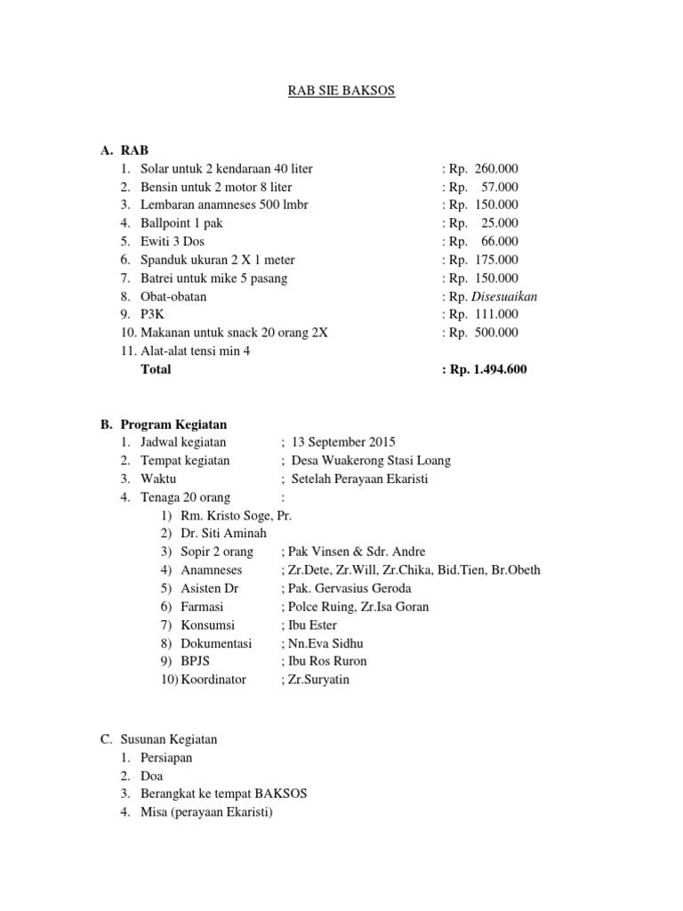 Rab Sie Baksos | PDF