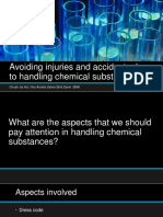 Avoiding Injuries and Accidents Due to Handling Chemical