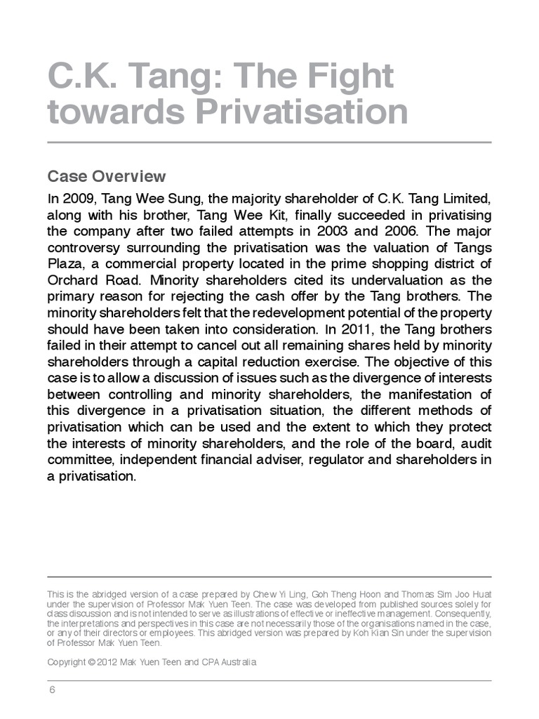 Corporate Governance Case Studies Pdf Board Of Directors