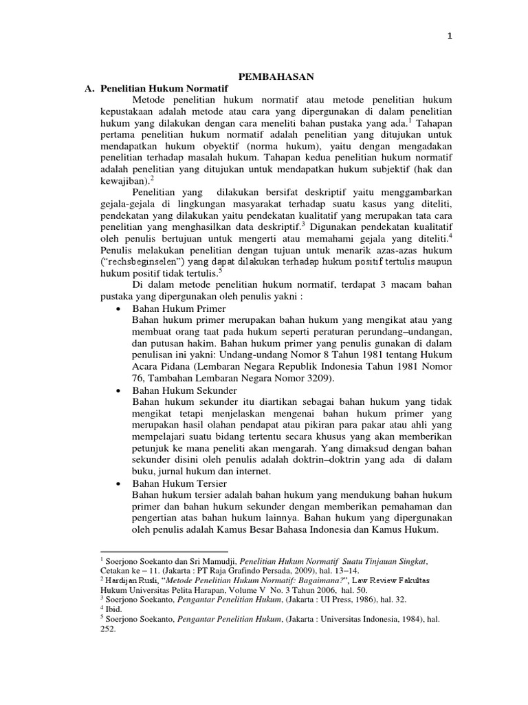 Penelitian Hukum Normatif