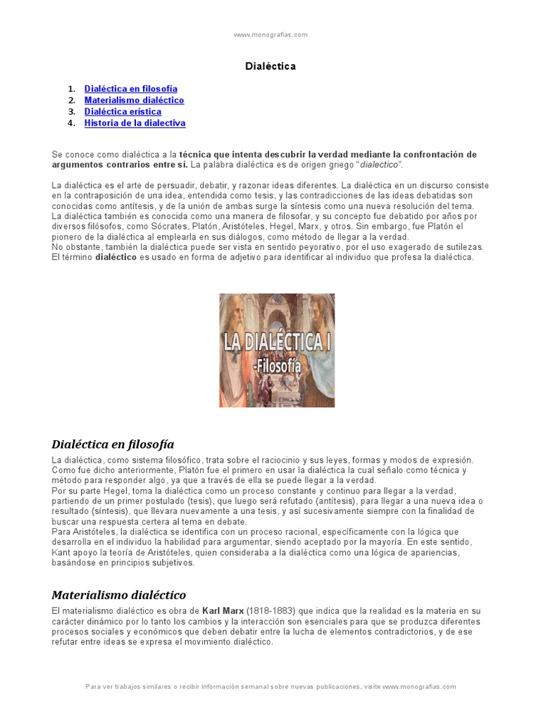 Dialectica Pdf Dialéctico Materialismo