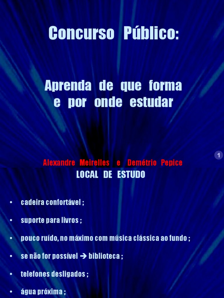 Dicas de Estudo para Concursos Públicos | PDF | Tempo | Contabilidade