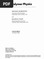 Rubinstein Colby Polymer Physics Pdf