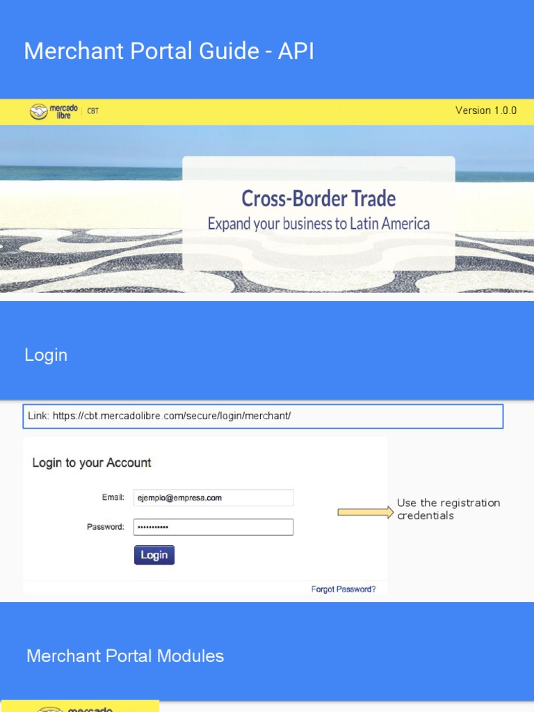 Cbt Merchant Portal Guide Api Shippment From Usa Hypertext Transfer Protocol Json