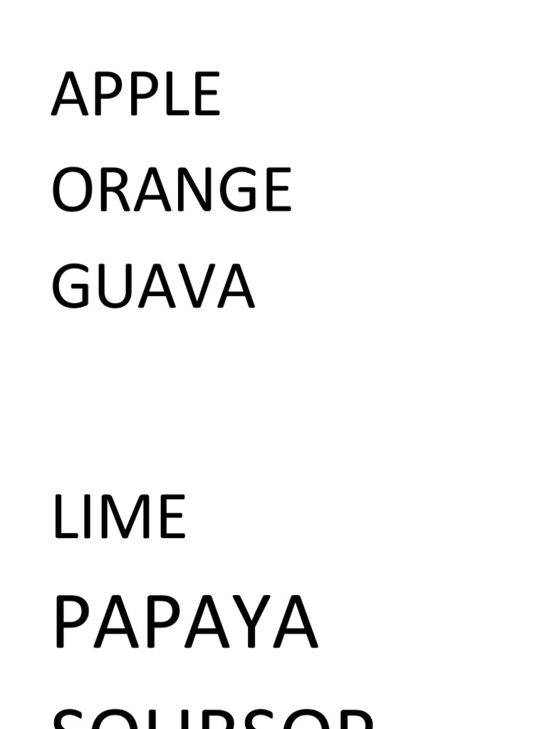 Apple Orange Guava PDF
