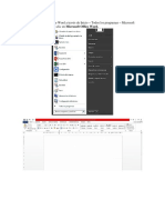 Ejecute MS Office Word A Través de Inicio
